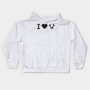 I Love Cows - Cow Kids Hoodie